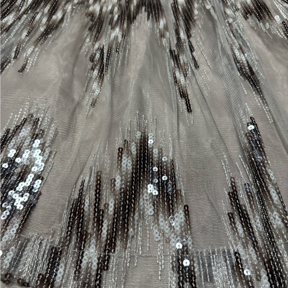 ANTONIO MELANI Beige Sequin Mini Skirt new no tags - Picture 6 of 8